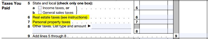 How to deduct your property taxes on your Schedule A